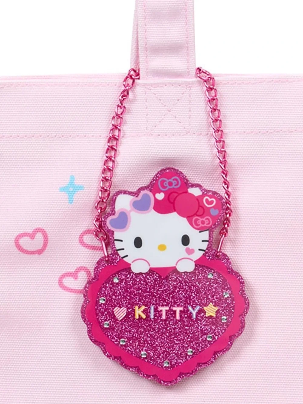 Hello Kitty Customizable Letter Keychain Bag Charm Sanrio Sparkle Festival NWT